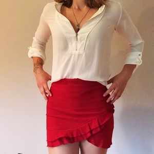 Bold Red Skirt